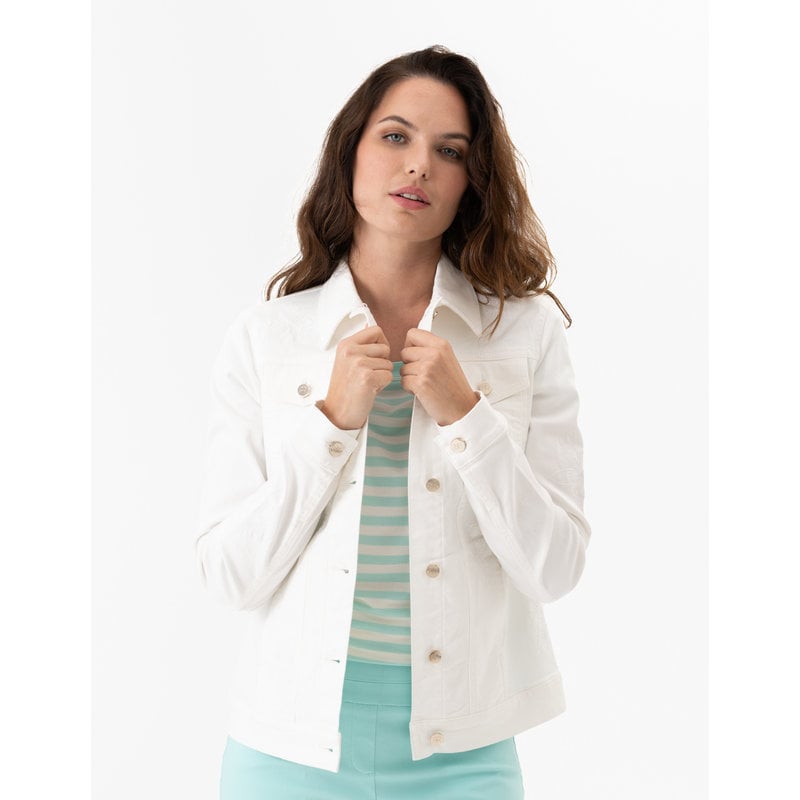 RENUAR RENUAR JACKET CREME BRODERIE FLEUR