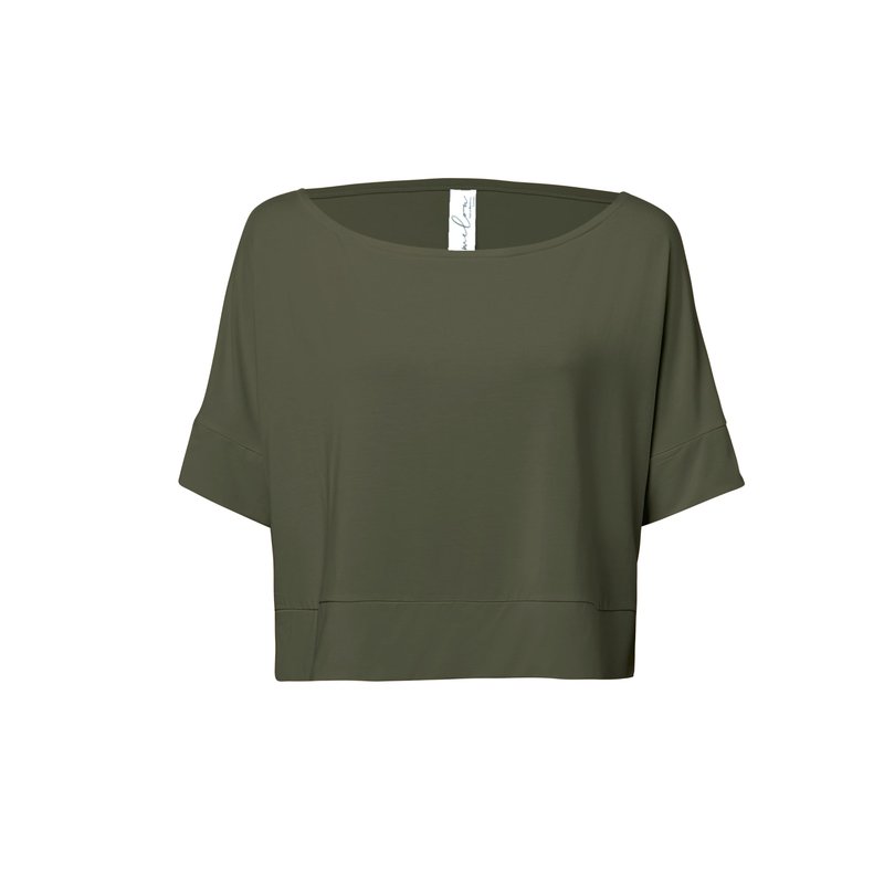 MELOW DESIGN MELOW TOP CROP KAKI