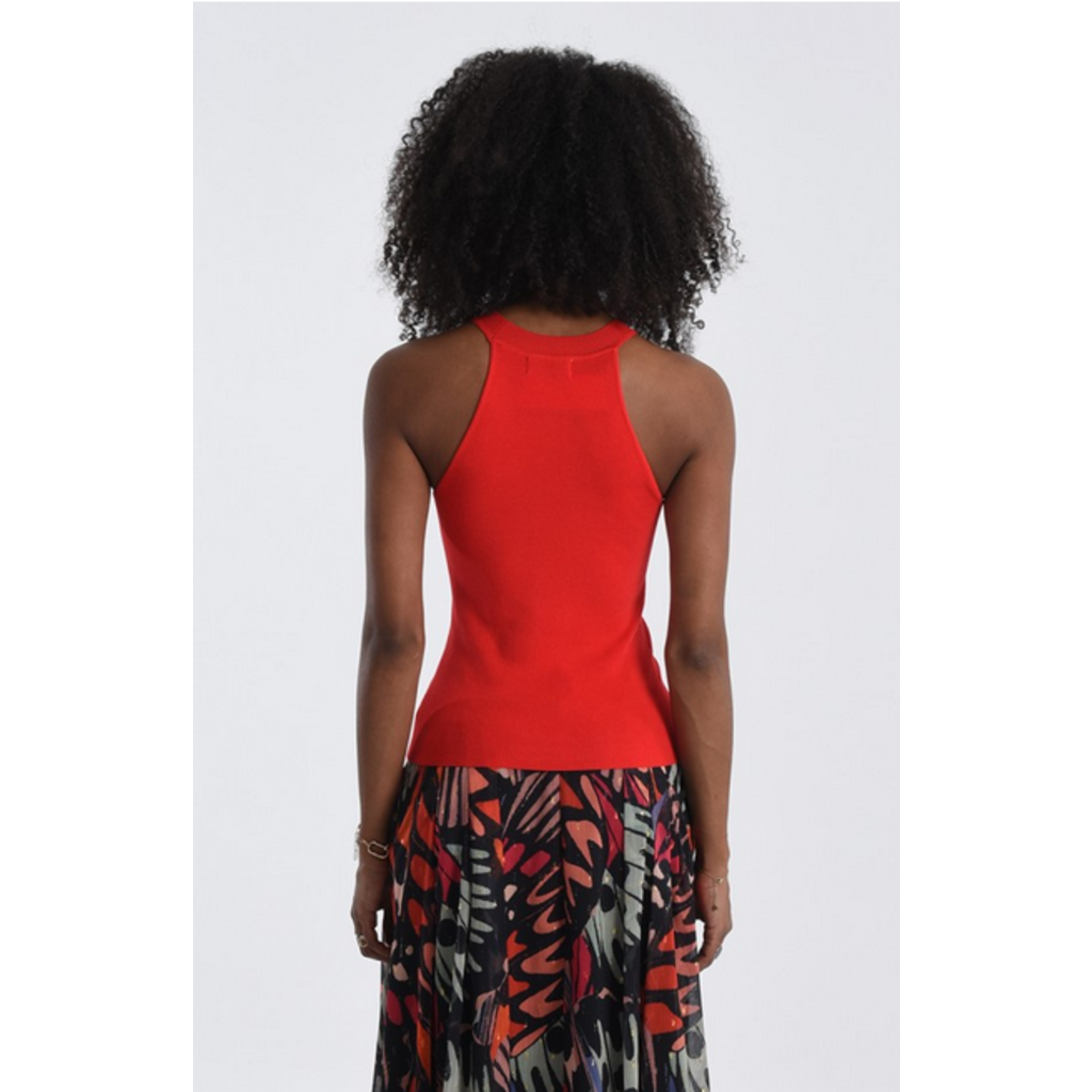 MOLLY BRACKEN MOLLY BRACKEN DEBARDEUR COTELE ROUGE