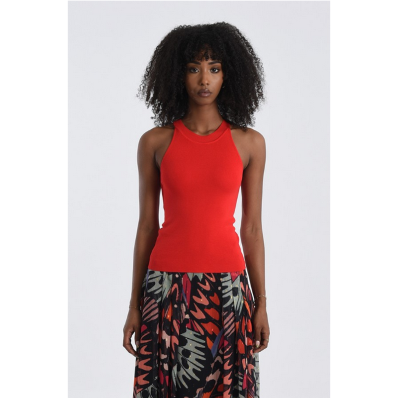 MOLLY BRACKEN MOLLY BRACKEN DEBARDEUR COTELE ROUGE