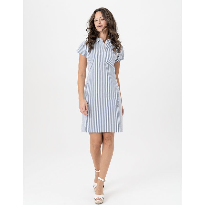 RENUAR RENUAR ROBE LIGNE CHAMBRAY/BLEU ET BLANC