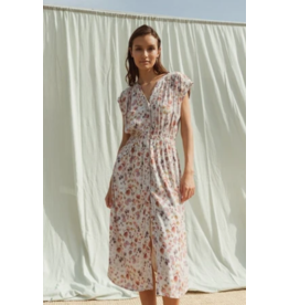 INDI AND COLD INDI AND COLD VESTIDO ROBE FLEURS VANILLE