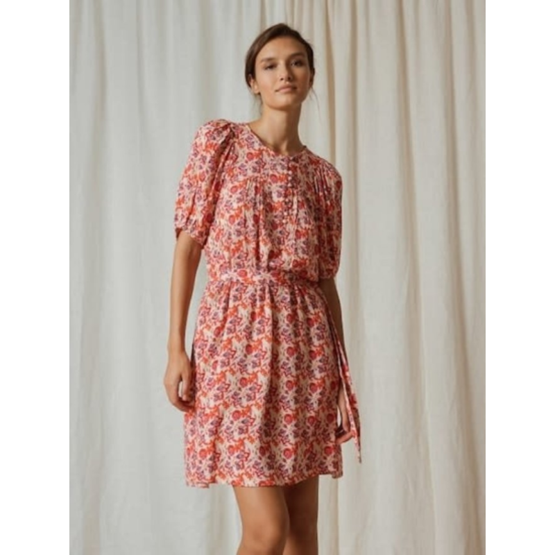 INDI AND COLD INDI AND COLD VESTIDO ROBE FLEURS CORAIL