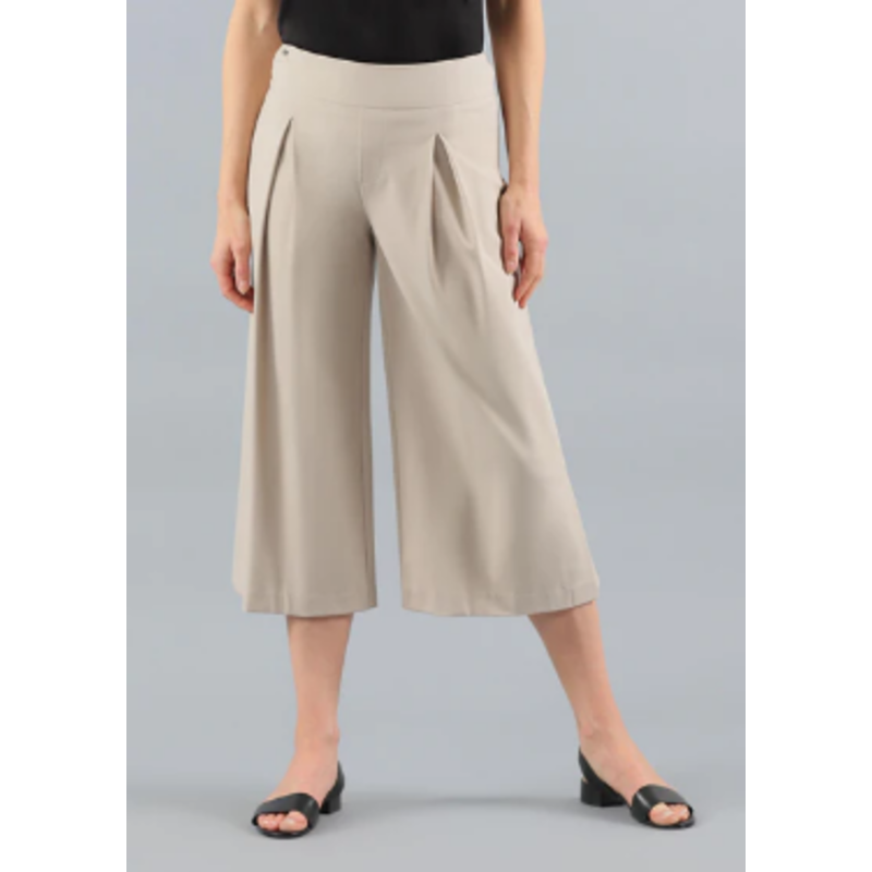 LISETTE KATHRYNE FABRIC 24'' CROPPED PALAZZO STONE