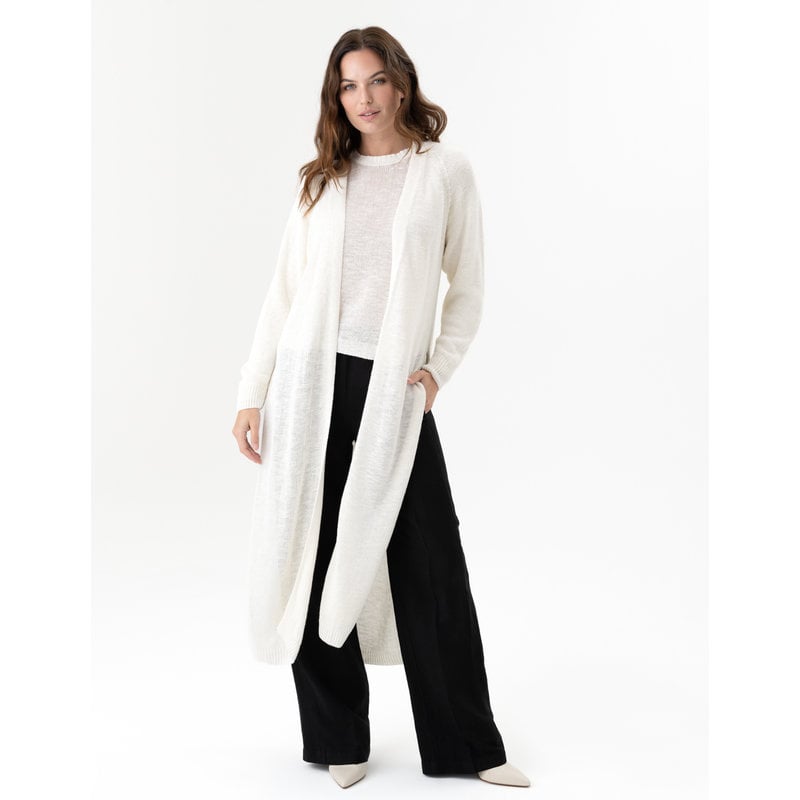 RENUAR RENUAR CARDIGAN TRICOT LIN ET VISCOSE  CREME