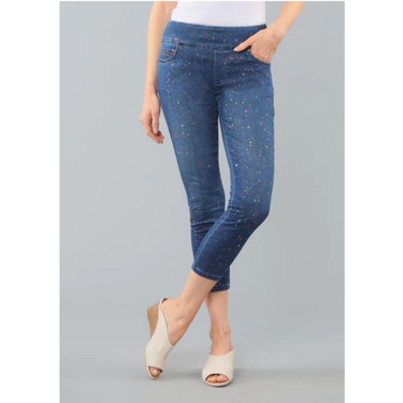 LISETTE LISETTE HAILEY DENIM 25'' PANTALON AVEC PAILLETTES