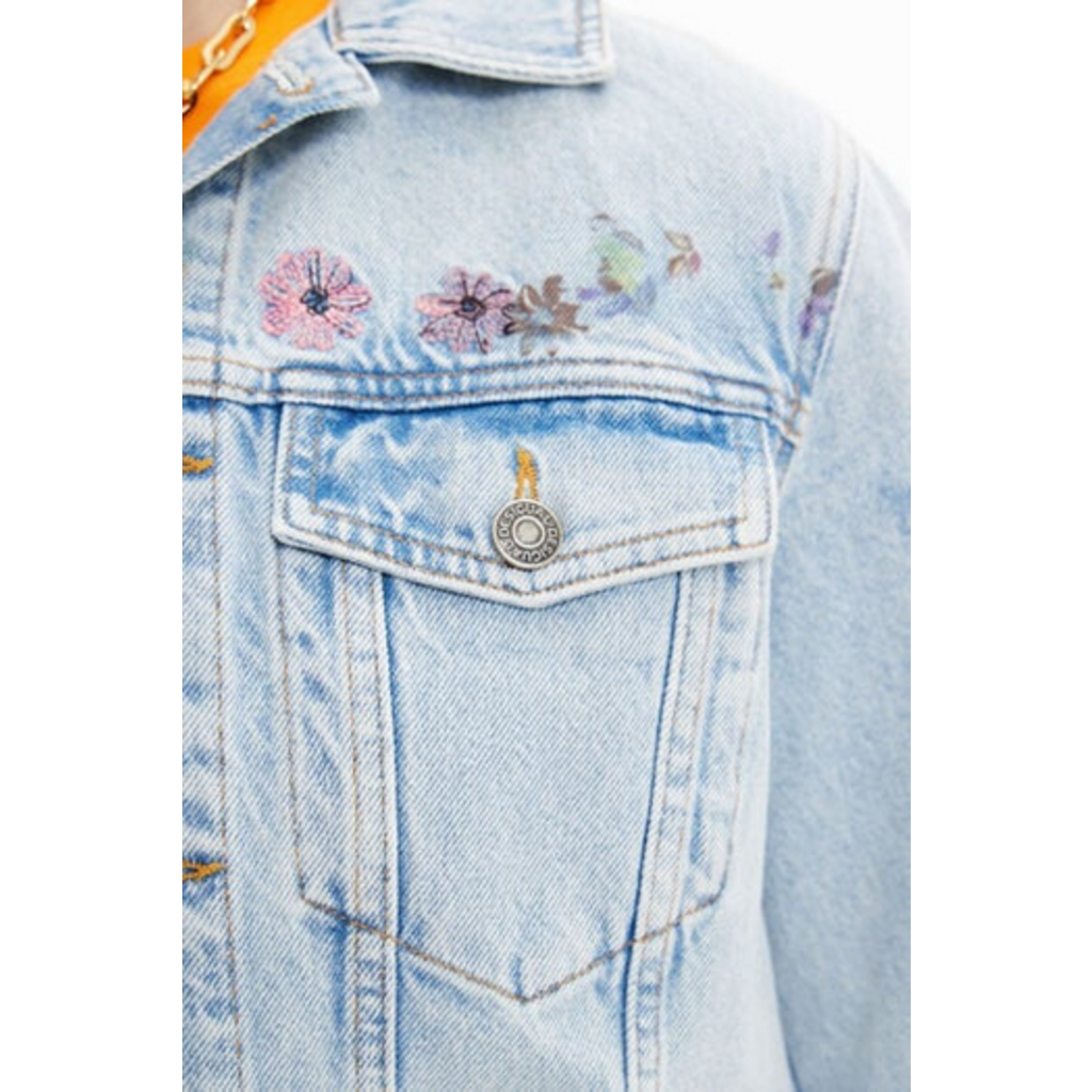 DESIGUAL DESIGUAL SOHO VESTE COURTE EN JEANS FLEURS