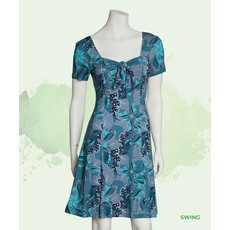 LUC FONTAINE ROBE SWING BLEU