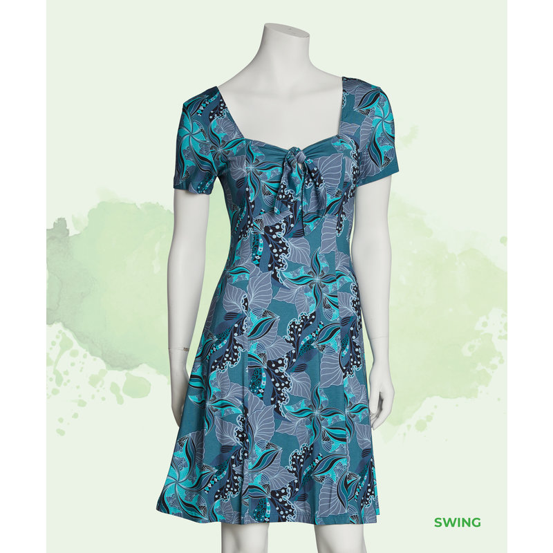 LUC FONTAINE ROBE SWING BLEU