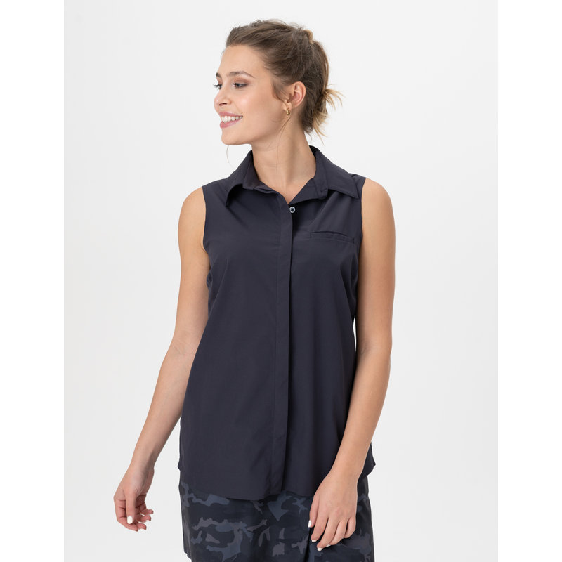 RENUAR RENUAR CHEMISIER TISSU ECO CASHEW NEWMIDNIGHT/MARINE