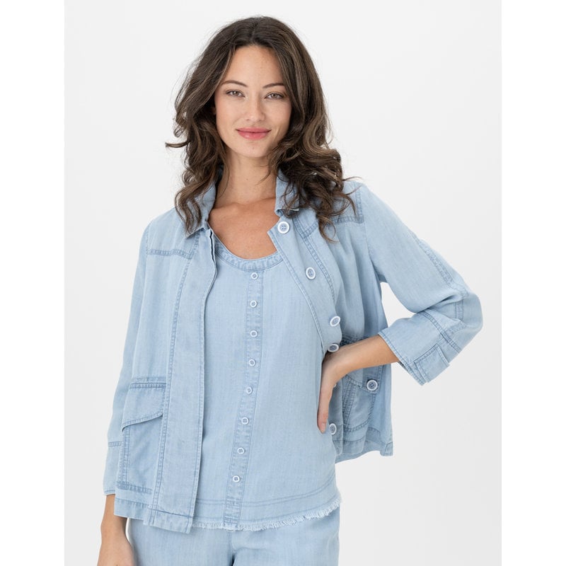 RENUAR RENUAR JACKET TENCEL CHAMBRAY/BLEU