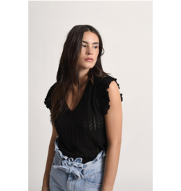 MOLLY BRACKEN MOLLY BRACKEN HAUT AJOUREE NOIR