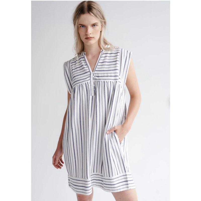 MELISSA NEPTON MELISSA NEPTON ROBE COLETTE NAVY STRIPE