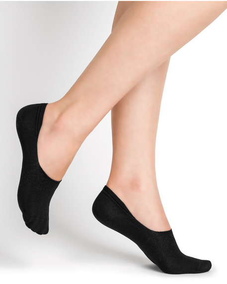 BLEU FORET DUO PROTEGE PIED COTON NOIR