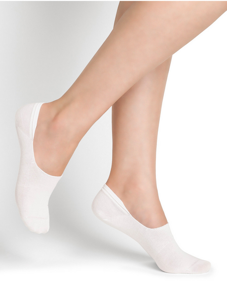 BLEU FORET DUO PROTEGE PIED COTON BLANC