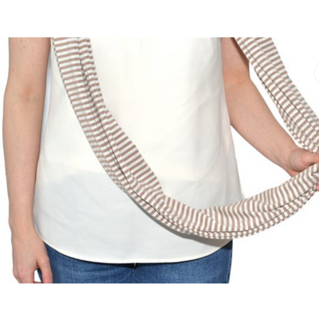 BALUCHON FOULARD INFINI LIGNE GRIS/BEIGE