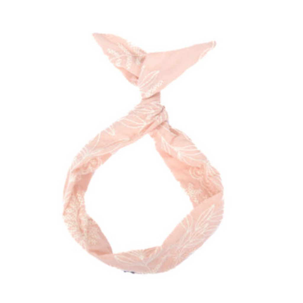 BALUCHON BANDEAUX TWIST TIGE BRODERIES ROSE