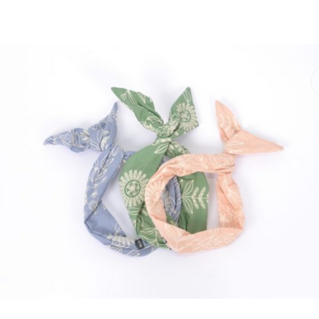 BALUCHON BANDEAUX TWIST TIGE BRODERIES ROSE