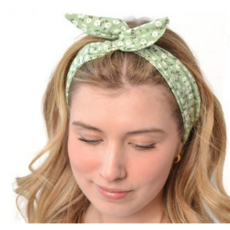 BALUCHON BANDEAUX TWIST TIGE BRODERIES ROSE