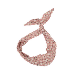 BALUCHON BANDEAUX TWIST TIGE MINI FLEUR ROSE