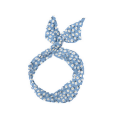 BALUCHON BANDEAUX TWIST TIGE MINI FLEUR BLEU