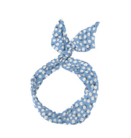BALUCHON BANDEAUX TWIST TIGE MINI FLEUR BLEU
