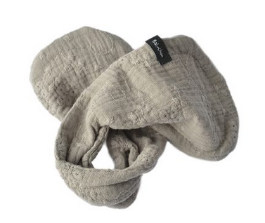 BALUCHON ACCESSOIRE A CHIGNON BRODERIE ANGLAISE GRIS