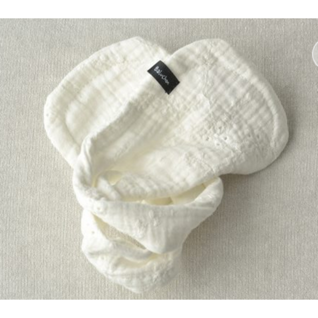 BALUCHON ACCESSOIRE A CHIGNON BRODERIE ANGLAISE BLANC