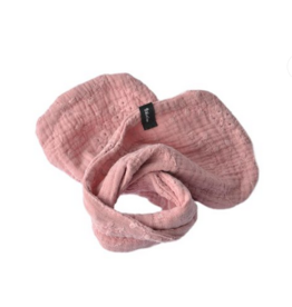 BALUCHON ACCESSOIRE A CHIGNON BRODERIE ANGLAISE ROSE