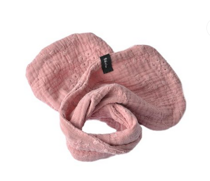 BALUCHON ACCESSOIRE A CHIGNON BRODERIE ANGLAISE ROSE