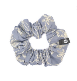 BALUCHON CHOUCHOU ELASTIQUE BRODERIES BLEU