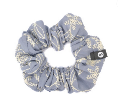 BALUCHON CHOUCHOU ELASTIQUE BRODERIES BLEU