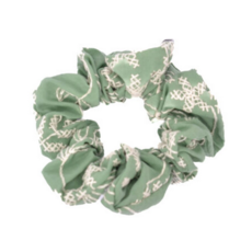 BALUCHON CHOUCHOU ELASTIQUE BRODERIES VERT