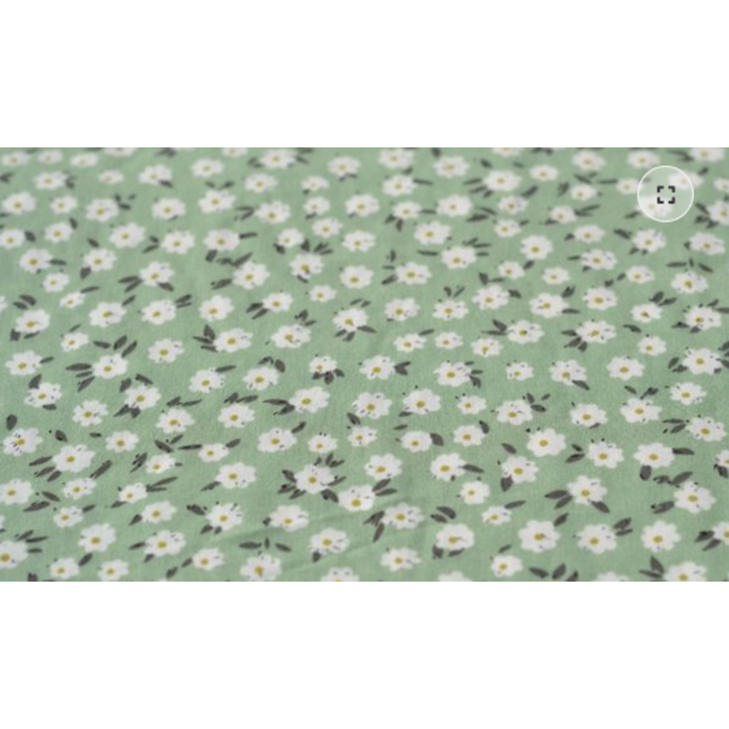 BALUCHON CHOUCHOU ELASTIQUE MINI FLEURS VERT