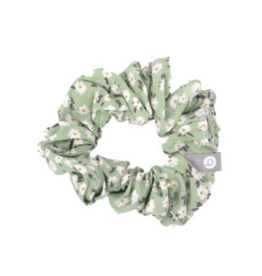 BALUCHON CHOUCHOU ELASTIQUE MINI FLEURS VERT