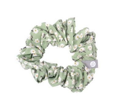 BALUCHON CHOUCHOU ELASTIQUE MINI FLEURS VERT