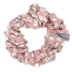 BALUCHON CHOUCHOU ELASTIQUE MINI FLEURS ROSE