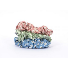 BALUCHON CHOUCHOU ELASTIQUE MINI FLEURS ROSE