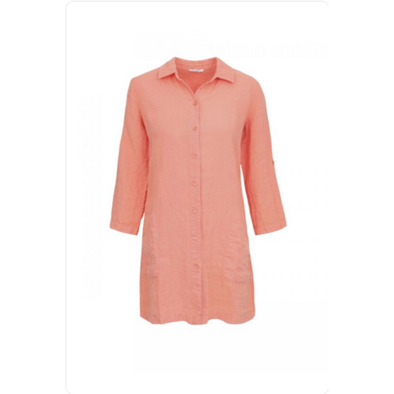 DOLCEZZA DOLCEZZA CHEMISE LONGUE LIN ROSE