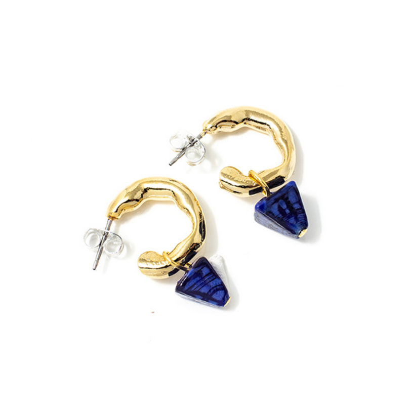 ANNE MARIE CHAGNON ANNE MARIE CHAGNON BOUCLES OREILLE ENOM BLEU