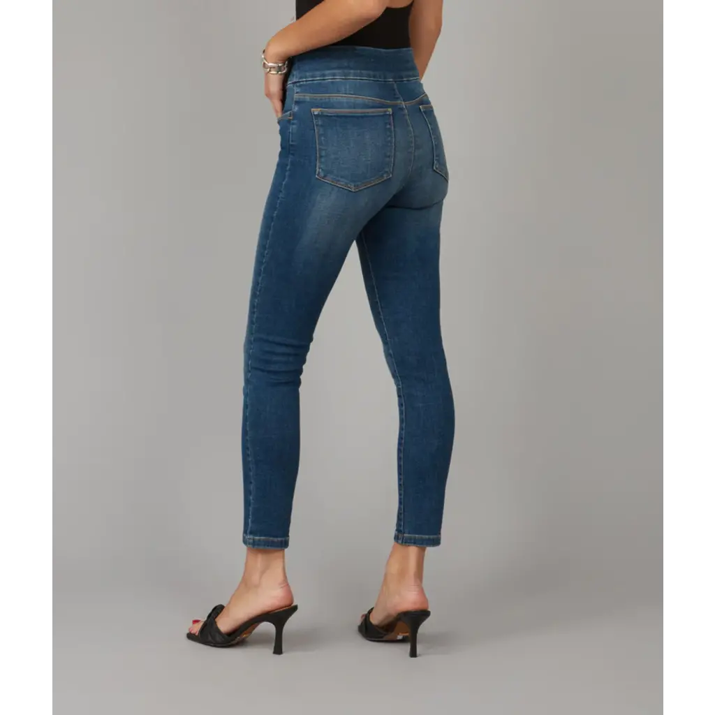 LOLA JEANS LOLA JEANS HIGH RISE SKINNY 28'' PULL ON ANNA CLASSIC BLUE