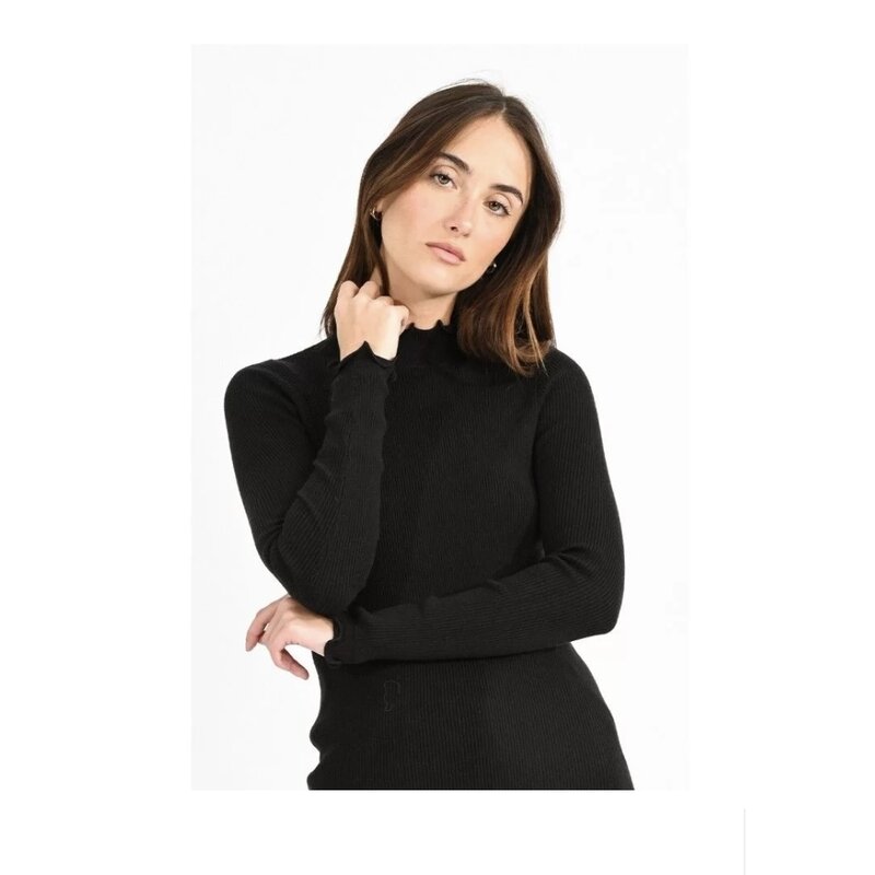 MOLLY BRACKEN MOLLY BRACKEN HAUT DE BASE RIB NOIR