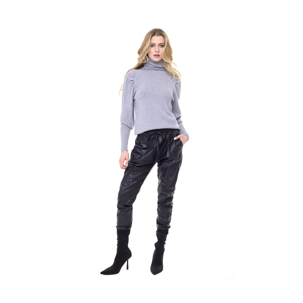 ASTRID ASTRID HAUT PULL COL ROULE GRIS