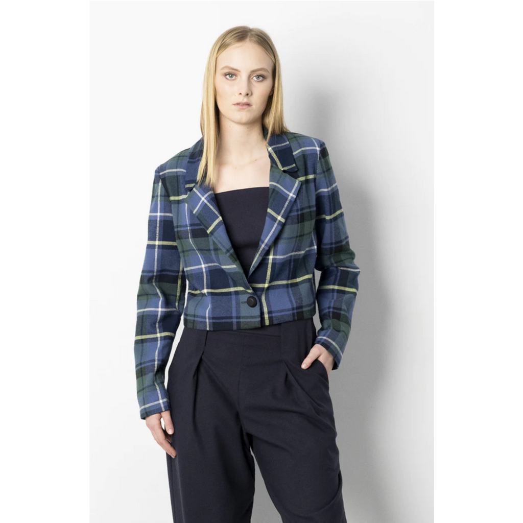 BODY BAG BODY BAG CROPPED JACKET VIVIENNE PLAID