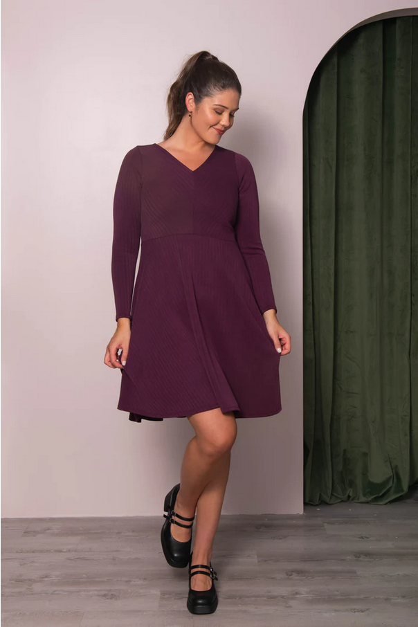 CHERRY BOBIN ROBE CLIO MAUVE