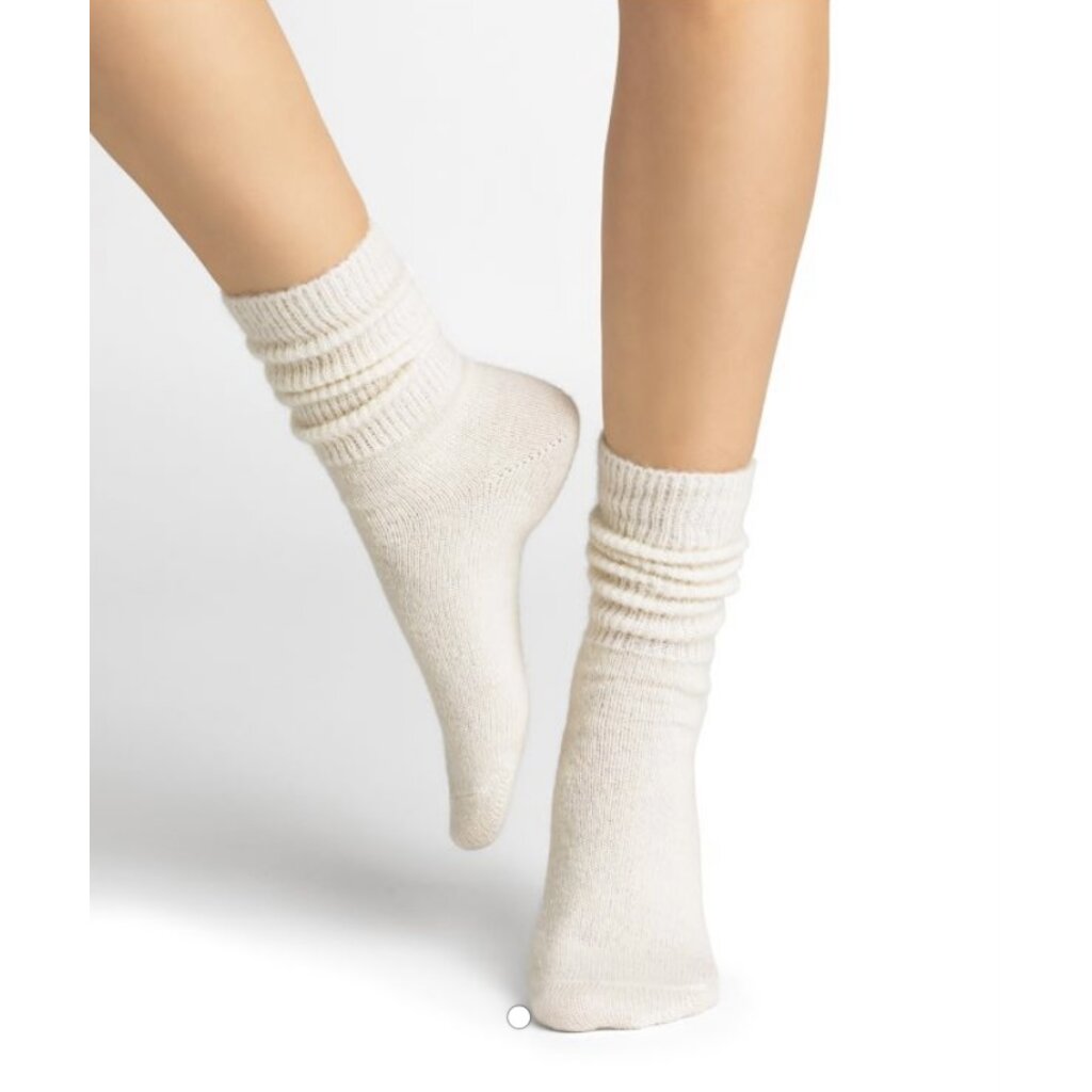 BLEU FORÊT BLEU FORET CHAUSSETTE 6456 LAINE ALPAGA ECRU