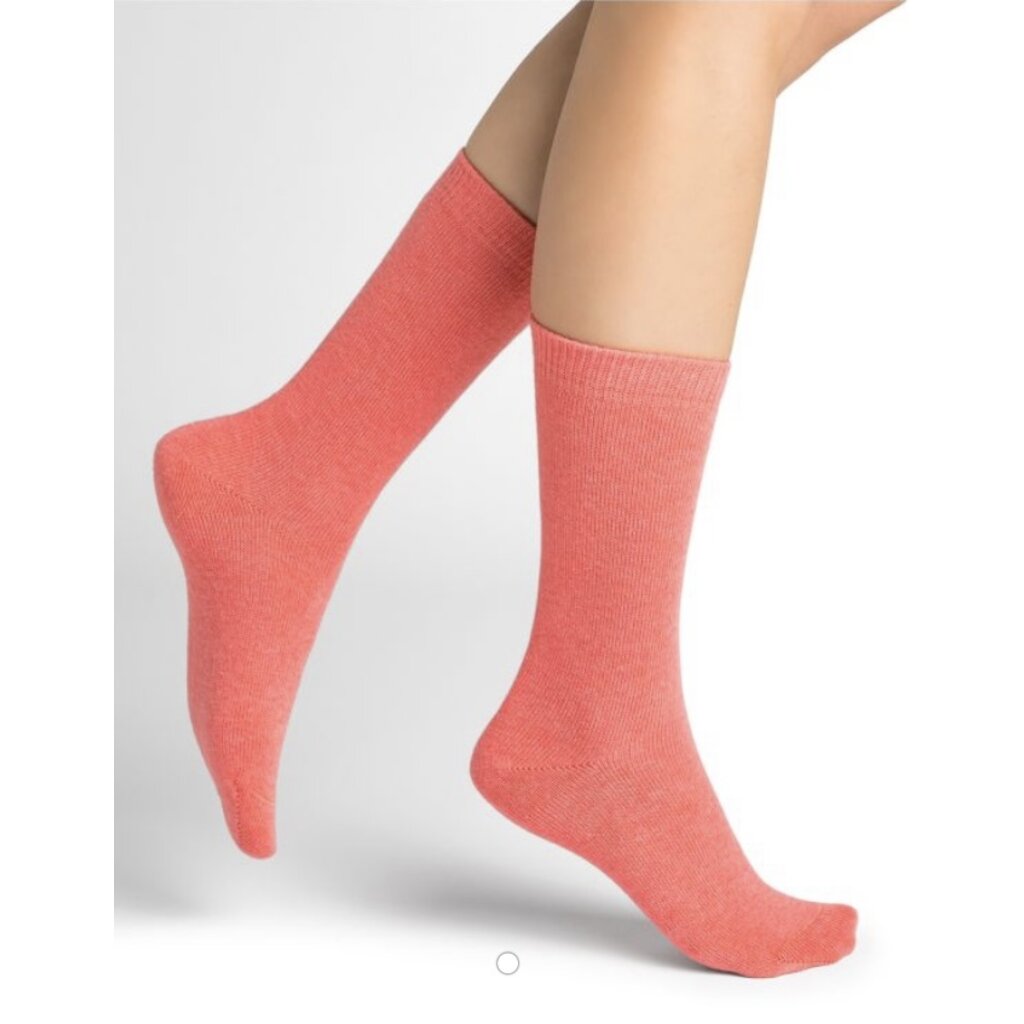 BLEU FORÊT BLEU FORET CHAUSSETTE CACHEMIRE 6095 UNIE ABRICOT