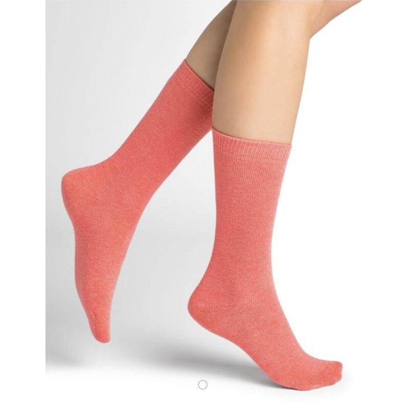 BLEU FORÊT BLEU FORET CHAUSSETTE CACHEMIRE 6095 UNIE ABRICOT