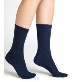 BLEU FORÊT BLEU FORET CHAUSSETTE CACHEMIRE UNIE AMIRAL