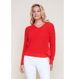 RENUAR RENUAR TRICOT PRINTEMPS COL V ROUGE